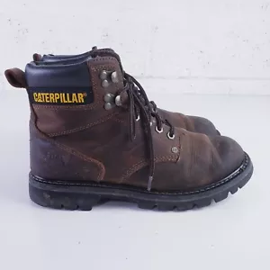 Caterpillar Men's 8.5 WIDE Second Shift Soft Toe 6" Work Boot Brown Leather - Picture 1 of 10
