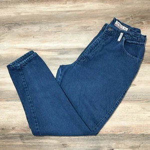 80er Vintage SASSON HIGH WAIST Dark Wash Denim Tapered Leg Boyfriend Jeans Retro  - Bild 1 von 7