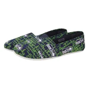 Seattle Seahawks Logo Women's Fashion Slip-On Shoes - Picture 1 of 1