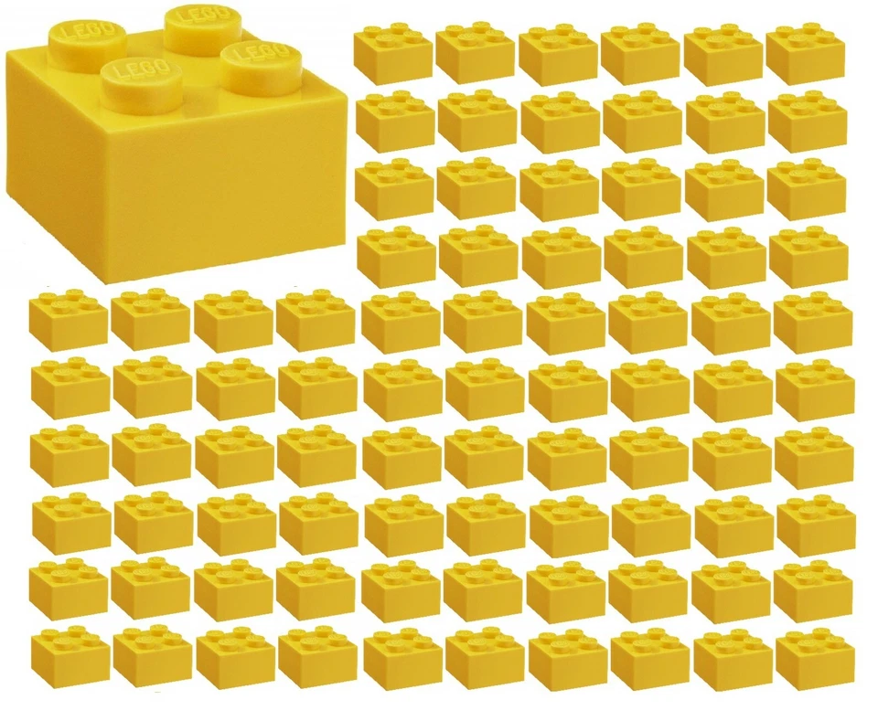 Lego Yellow 2x2 Building Bricks (3003) - Yellow