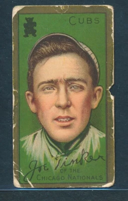 1911 T205 Sovereign: JOE Tinker 芝加哥小熊队名人堂礼物良好 ~ 可怜 — 第 1/2 张图片