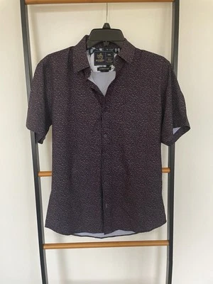 Rugby University Men’s Small  Purple Short Sleeve Button Up Dress Shirt - Image 1 of 3