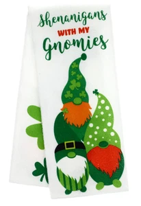 New St. Patrick's Shenanigans with My Gnomies Polyester Kitchen Towel ~ Qty 1 - Picture 1 of 1