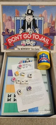 Vintage 1991 Monopoly Don’t Go To Jail Dice Game By Parker Brothers Complete Set - Image 1 of 3