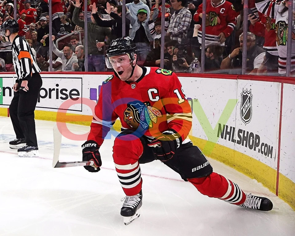Foto de hóquei Jonathan Toews Goal Celebration Chicago Blackhawks 8x10 NHL - Imagem 1 de 1