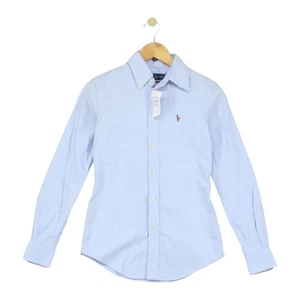 Ralph Lauren Oxford Shirt Womens Size 2XS Blue Slim Fit Cotton - Picture 1 of 15