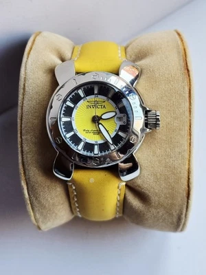 Invicta Womens Baby Lupah Espadon Watch Yellow No. 3181 Lorica Band Used Works - Image 1 of 4