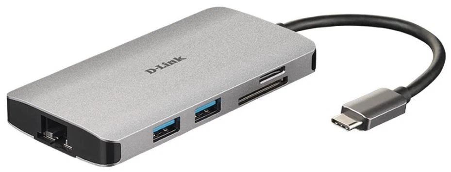 D-LINK - Hab USB-C Multiport dengan LAN & Pembaca Kad SD, 3x USB-A USB-C HDMI - Image 1 of 4