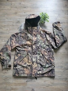 CABELA'S 🍉 Hunting Jacket Men's DRY-PLUS Medium REG Mossy Oak Hooded Full Zip - Picture 1 of 11