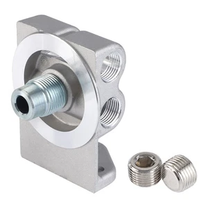 New Diesel Fuel Filter Remote Mount Base For CAT 1R-0749 1R-0750 24770 Silver - Picture 1 of 10