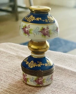 Antigua lámpara baratija Limoges Francia 1999 vintage caja impecable - Imagen 1 de 7