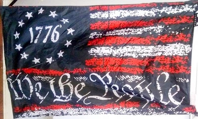 3x5 WE THE PEOPLE 1776 BETSY ROSS 2DA ENMIENDA BANDERA BANDERA Ojales de Latón Foto 1 de 3