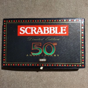 Scrabble 50th Anniversary Board Game Limited Edition 1998 Complete VGC - Picture 1 of 24