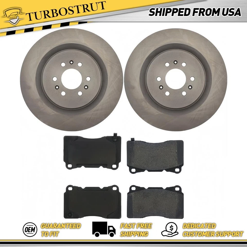 Front Brake Pads and Rotors Kit for 2004-2007 Cadillac CTS Lifetime Warranty - Image 1 of 1