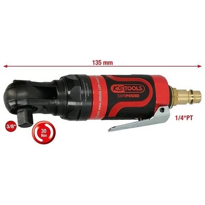 KS TOOLS 3/8" SlimPOWER Mini-cliquet de commutation à air comprimé 30Nm - Photo 1/4