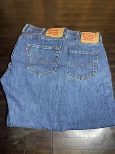 2 Jeans Levis 501 Uomo 38x30 Blu Lavaggio Medio Cotone Vestibilità Dritta Denim Abbigliamento da Lavoro - Foto 1 di 9