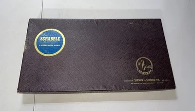 Vintage Scrabble Game 1948-1953 Selchow Righter Co with Wood Tiles - Image 1 of 4
