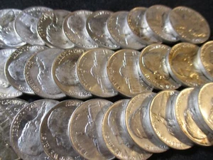 38 1943-P JEFFERSON NICKELS SILVER AU+ 38 COINS - Picture 1 of 6