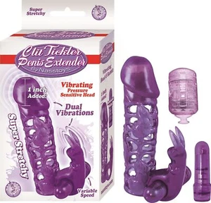 Clit Tickler Penis Extender Vibrating Sleeve 4.75 Inch - Picture 1 of 2
