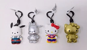 Lotto 4 borse Hello Kitty x My Hero Academia figure borsa clip cieche oro argento - Foto 1 di 2