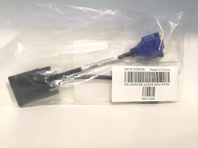 Adapterkabel DELL 1x DMS-59 auf 2x VGA, 0G9438 , CN-0G9438-52204-65U-4739 , 15cm - Bild 1 von 4