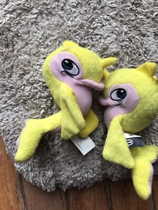 McDonald's Neopets YELLOW Flotsam 3" Plush STUFFED ANIMAL Toys/ Two Pack - Picture 1 of 5