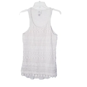 Knox Rose Shirt Women Size XS Cream Crochet Tank Sleeveless - Bild 1 von 17