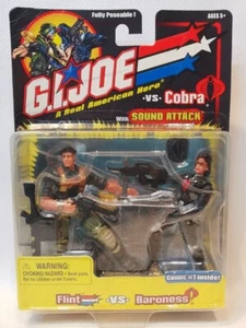GI Joe vs Cobra SpyTroops Flint Vs Cobra Baroness 2003 Valor Venom - Picture 1 of 2