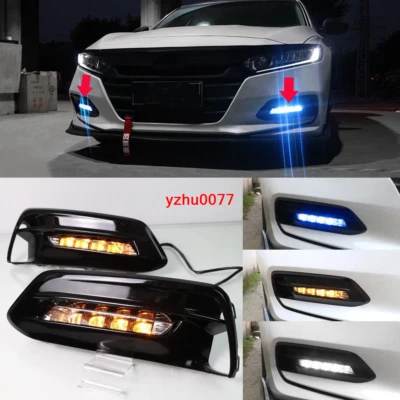 Kit de luces de circulación diurna/luces antiniebla delanteras LED DRL 2018-2020 para Honda Accord Foto 1 de 4