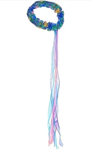 Royal Flower Peacock Crown w/ Tulle Veil and Ribbons by Dreamy Dress-Ups - Picture 1 of 2