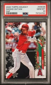 2020 SHOHEI OHTANI TOPPS HOLIDAY PSA 10 GEM MINT POP 22 (MITTENS)  SSP - Picture 1 of 2