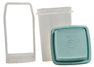Tupperware großes Pick-a-deli #1560 Einlegegurkenhalter klar mit Aqua Deckel & Heber - Bild 1 von 15