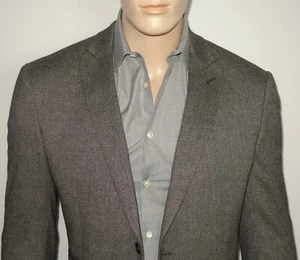 NEU John Varvatos Blazer mit 2 Knöpfen und Revers grau Größe 40R Wollmischung PORTUGAL - Bild 1 von 12