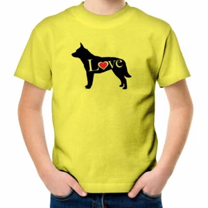 Love Australian Cattle ACD Blue Heeler Dog Kids Tee Youth T-Shirt Lover Animals - Picture 1 of 24