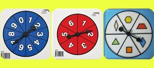 Spinners Shapes and Numbers Set of 3 - Picture 1 of 1