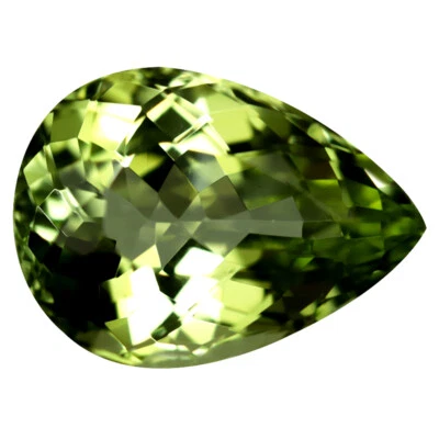 Turmalina amarilla verdosa corte pera hipnotizante de 3,12 quilates (sin calefacción) Foto 1 de 2