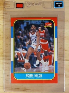 1986 Fleer Norm Nixon #80 - Taby Card™ NM-MT 8.5 - Picture 1 of 2