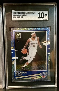 Brandon Ingram 2021 Donruss Clearly Gold Holo /5 SSP Gem Mint SGC 10 - Picture 1 of 3