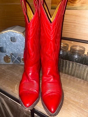 Botas de caubói vintage femininas Nocona tamanho 5 1/2 - Imagem 1 de 4