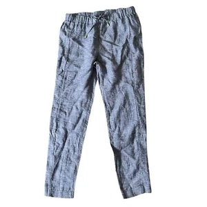 Ellen Tracy Navy Lightweight Full Length Linen Pull-On Drawstring Pants S NWT - Picture 1 of 5