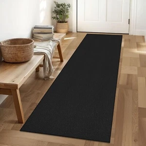 IOHOUZE Washable Runner Rug 2x6 Non Slip Runners for Hallways Entryway - Black - Picture 1 of 10