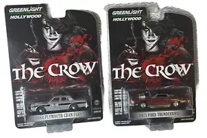 The Crow 1973 Ford Thunderbird / 1984 Plymouth Gran Fury Greenlight Hollywood - Picture 1 of 5
