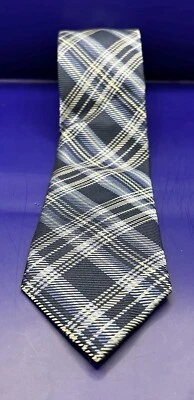 Black Brown 1826 100% Silk Plaid Slim Men’s Tie Necktie EUC - Image 1 of 4