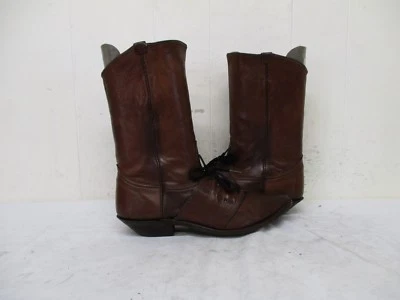 NOCONA Brown Leather Lace Up Cowboy Granny Boots Womens Size 6 B Style 2306H - Image 1 of 4