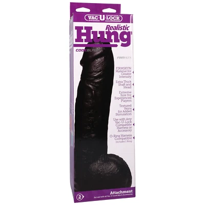 Vac-U-Lock Black Huge Dildo Thick Cock Girth Wide Big Large Hung Giant Realistic - Image 1 of 4