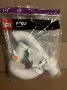 NEW OATEY 1-1/2 in. White Plastic Sink Drain P- Trap ABS White 27 - Picture 1 of 2