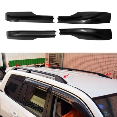 4 Pcs Car Roof Rack Side Rails End Cover For Toyota Land Cruiser LC200 2008-2021 - Image 1 of 4