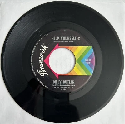 Billy Butler - Help Yourself / Sweet Darling 7” 45 Soul Vinyl Brunswick 55306 Foto 1 de 2