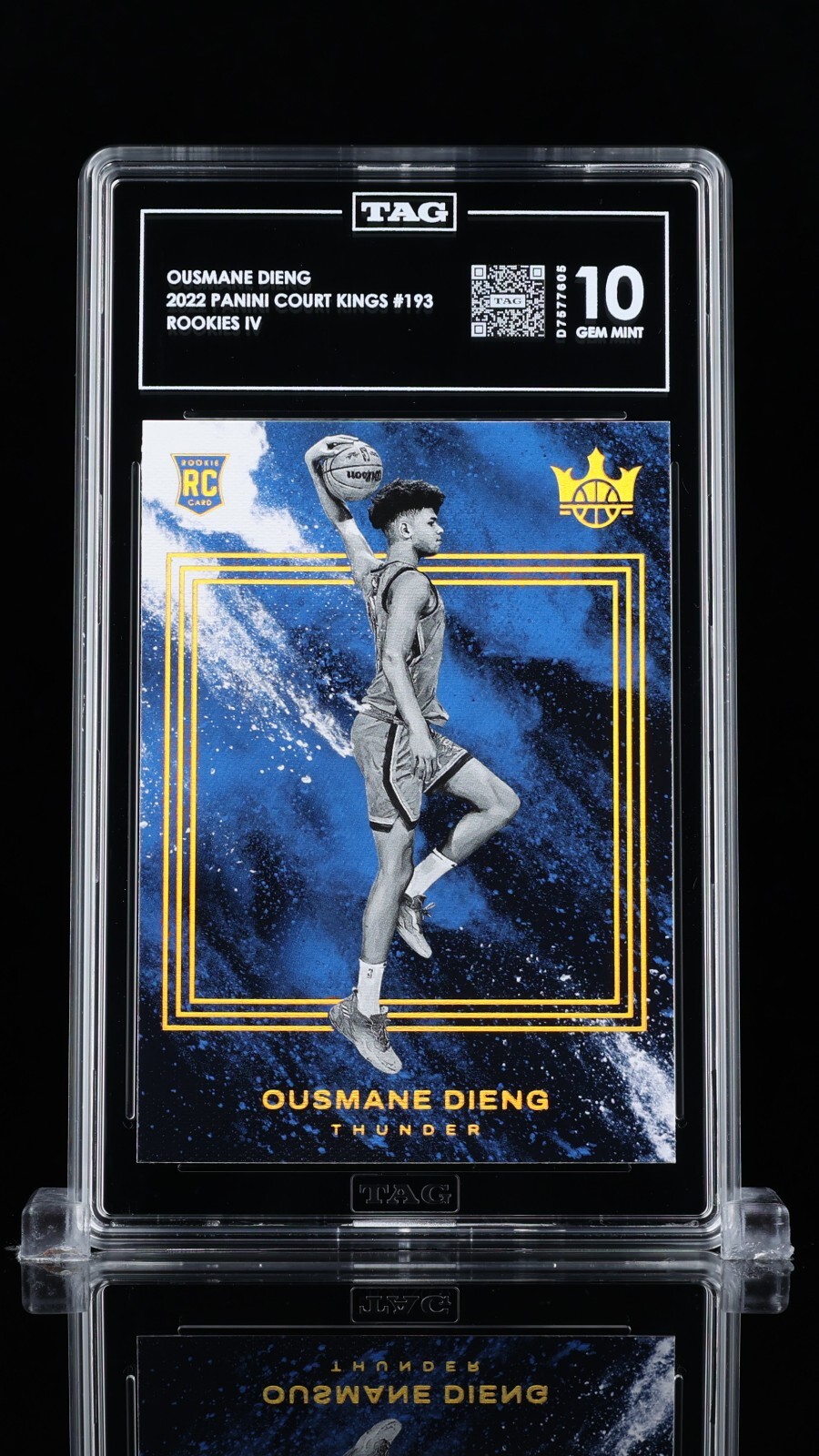 2022 Panini Court Kings Ousmane Dieng RC Level IV OKC Thunder SSP No. 193