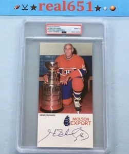 Signed Photo HENRI RICHARD Autograph PSA/DNA 9 Mint HOF Auto Montreal Canadiens - Picture 1 of 6